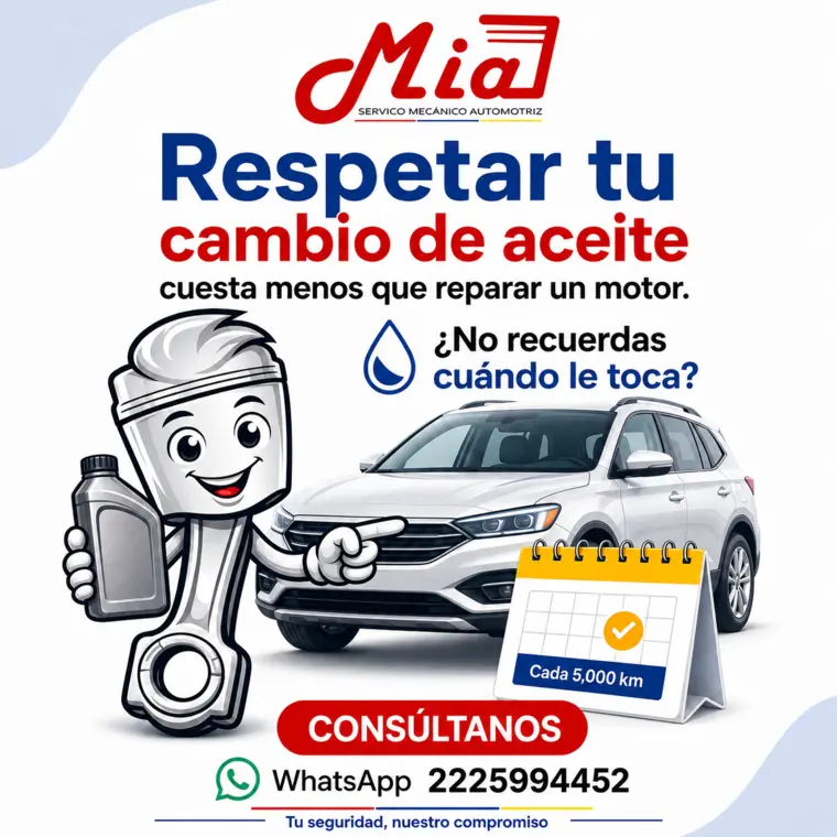Consejo sobre respetar el cambio de aceite