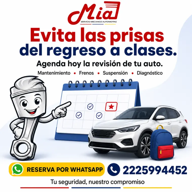 Consejo para agendar la revisión del auto con anticipación